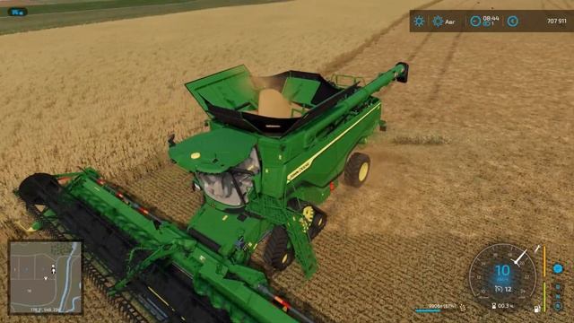 Farming Simulator 22 Без комментариев Уборка пшеницы на комбайне John Deere X9 1100 смотреть онлайн