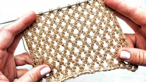 Оригинальная мелкая сеточка спицами для вязания джемпера, летнего топа, палантина