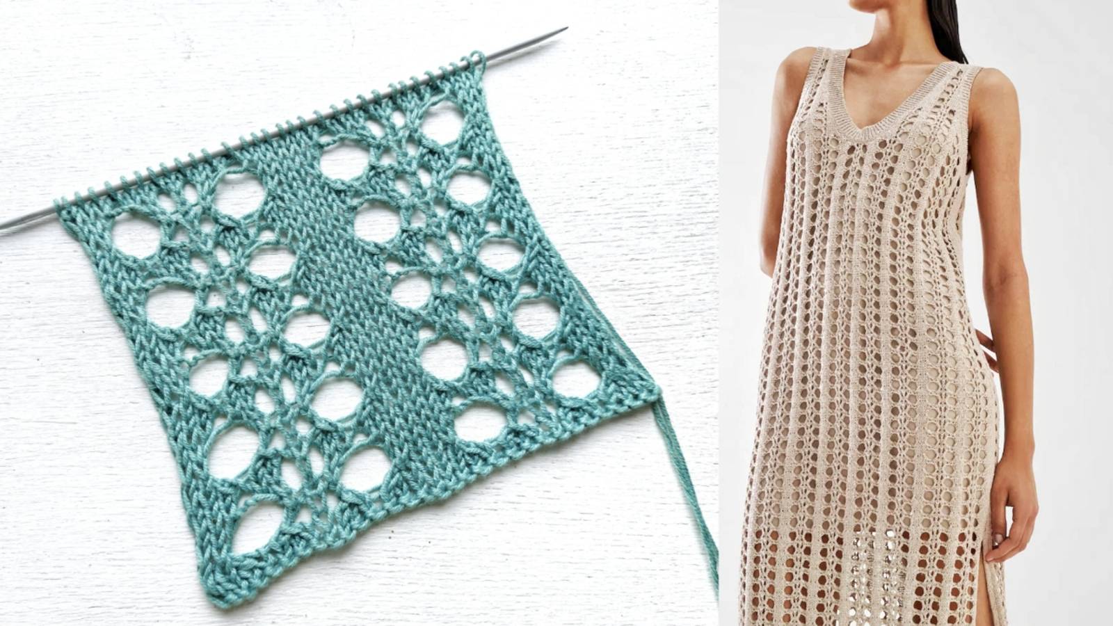 Замечательный ажурный узор как у Кучинелли ⭐ Для сарафана, джемпера, кардигана смотреть онлайн