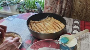 Напекла блины - налистники 🥞,топим баню.