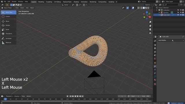 How To use Celtic links Blender Tutorial смотреть онлайн