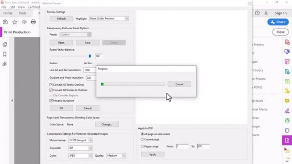 How to convert text to outline using Adobe Acrobat DC