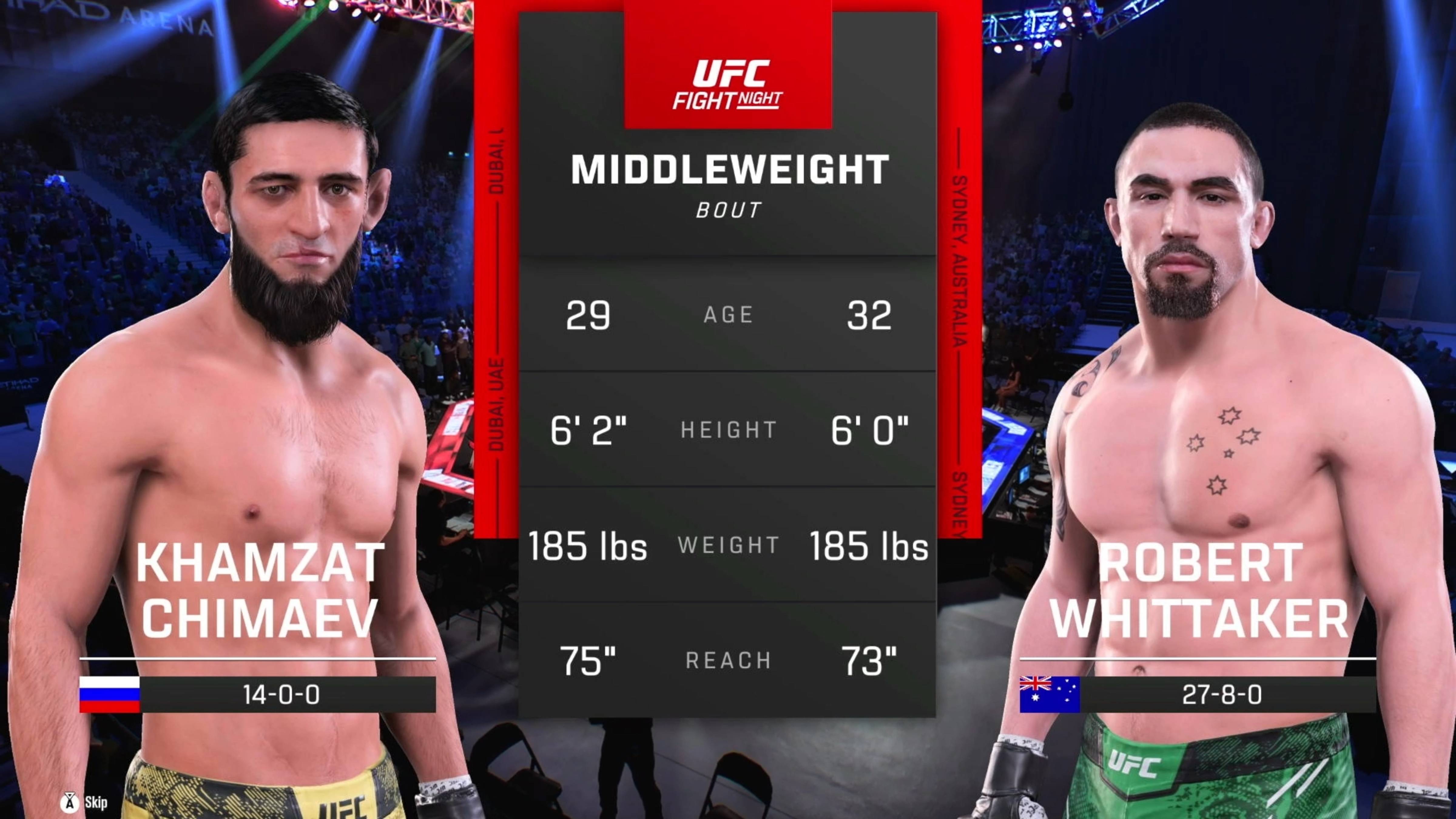 Хамзат Чимаев VS Роберт Уиттакер