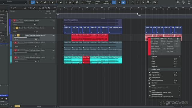 04. Choosing New Tempo & Timestretching Parts to New Tempo