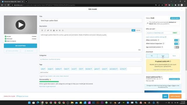 How to Upload 3D Assets to Sketchfab from Blender смотреть онлайн