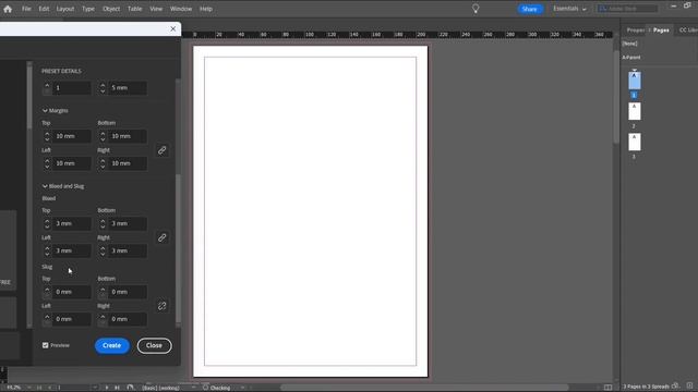 INDESIGN - Lesson 02 - New Document from Scratch, Settings, Margins, Columns, Save Options смотреть онлайн