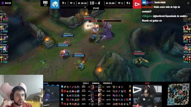 TOCKERS ANALISANDO o JOGO da VIVO KEYD x LOUD na 9ª RODADA do 1ª SPLIT | CBLOL 2024 смотреть онлайн