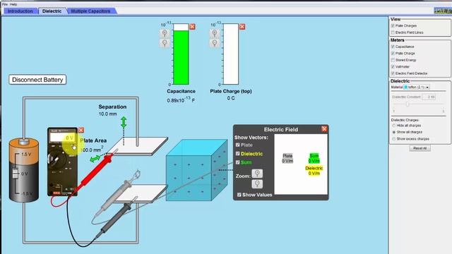 PHET Simulation: The Capacitor and Its Dielectric смотреть онлайн