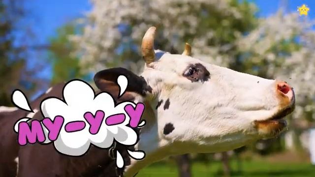 Весёлые коровы танцует туба дуба и поёт Мычание коровы песенка про корову смотреть онлайн