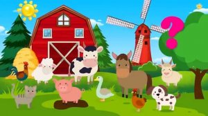 Корова Лошадь Овца Курица и другие домашние животные для детей Учим звуки животных