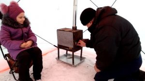 Печка в палатку просто экономно своими руками