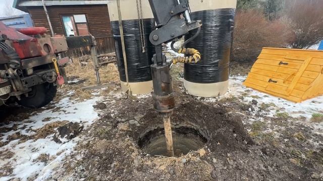 Бурение колодца машиной в снт Луч Лотошинский район смотреть онлайн