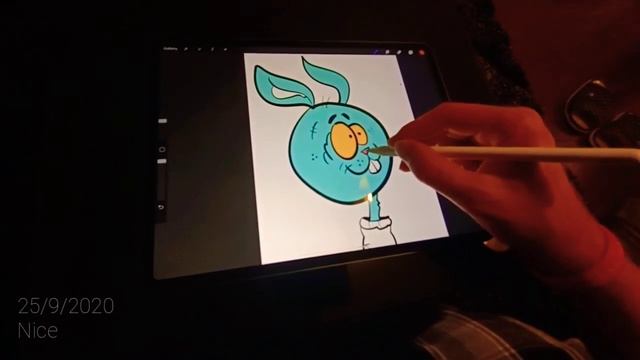 Dessiner une tête de lapin cartoon avec effet d'ombrage sur Procreate смотреть онлайн