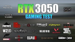 Тесты видеокарты RTX 3050 8gb в 18 играх