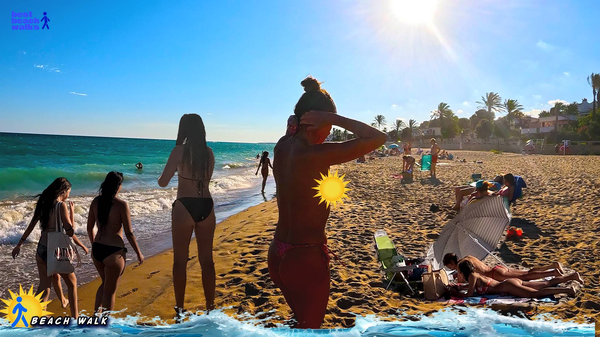 4K Crowded beach ☀️❤️ смотреть онлайн