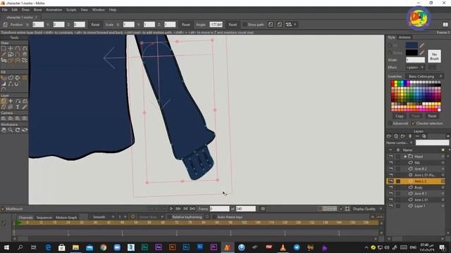 شرح برنامج موهو 12 "Moho 12 - anime studio" - الدرس الرابع ( Patch layer - Switch layer ) смотреть онлайн