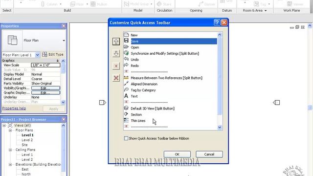 5 Quick Access Toolbar Revit 2012 смотреть онлайн