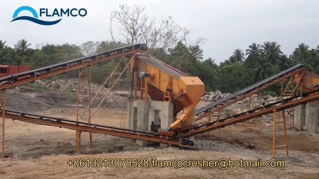 Flamco- complete impact crushing plant with 4kinds of output size смотреть онлайн