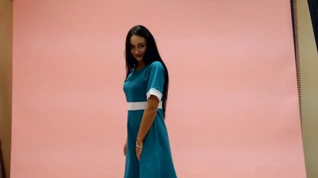 Ментоловое платье П 033 от бренда moda37 смотреть онлайн