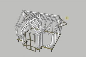 01 Пример сборки каркаса теплицы в английском стиле