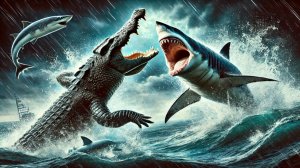 Схватка гигантов: Акула против крокодила! Кто победит?