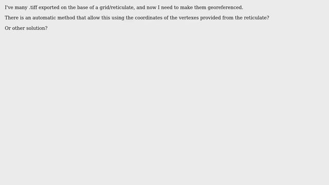 GIS: Assign world file to many tiff obtained using a grid/reticulate смотреть онлайн