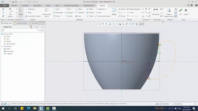 Tự học Creo 5.0 | How to draw a simple cup: Hướng dẫn vẽ cái ly đơn giản смотреть онлайн