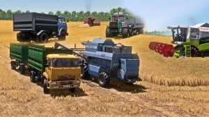 Farming Simulator 22 / Карта Кошмак / Уборка большого ячменного поля