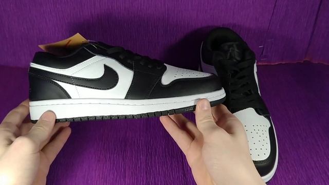 Кроссовки Air Jordan 1 Low Black White смотреть онлайн
