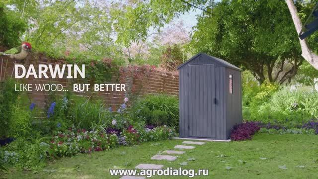 Древесно-пластиковый композитный сарай Keter Darwin 4x6 смотреть онлайн
