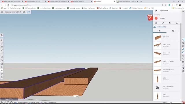 Sketchup Web: Part 8 - Tabletop Assembly смотреть онлайн