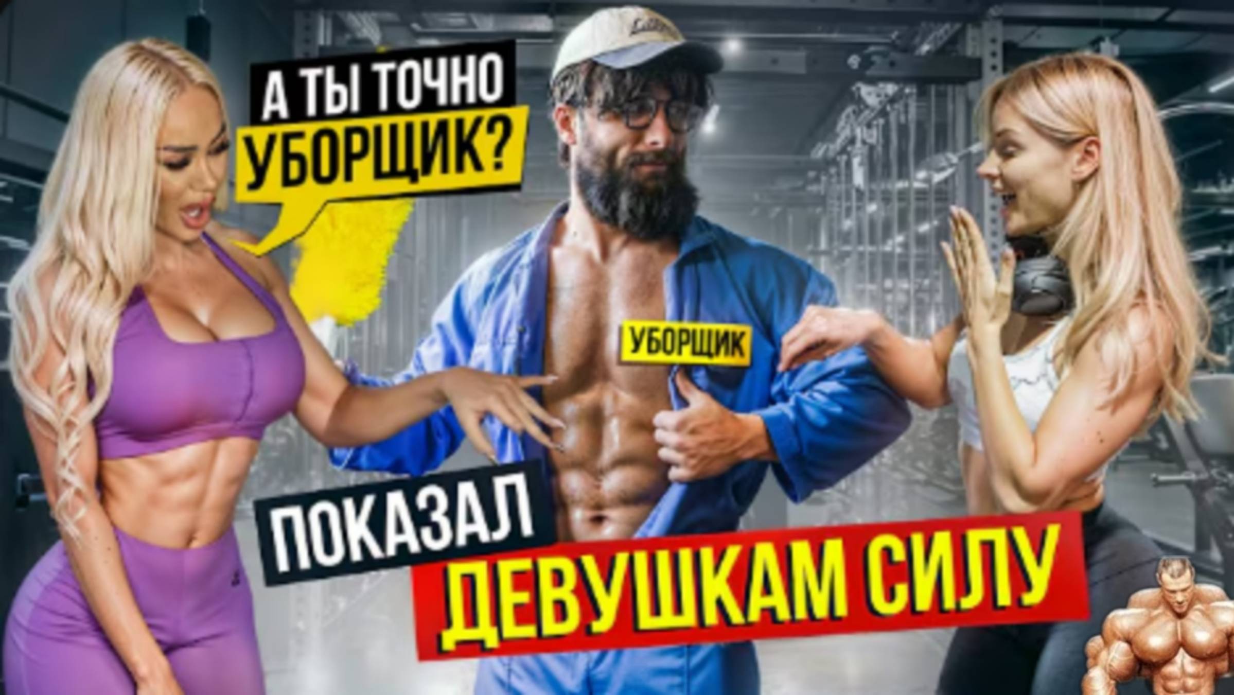 Уборщик Анатолий шокирует красоток в зале #18 смотреть онлайн