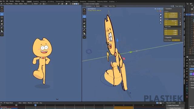 2D Hybrid rig Blender смотреть онлайн