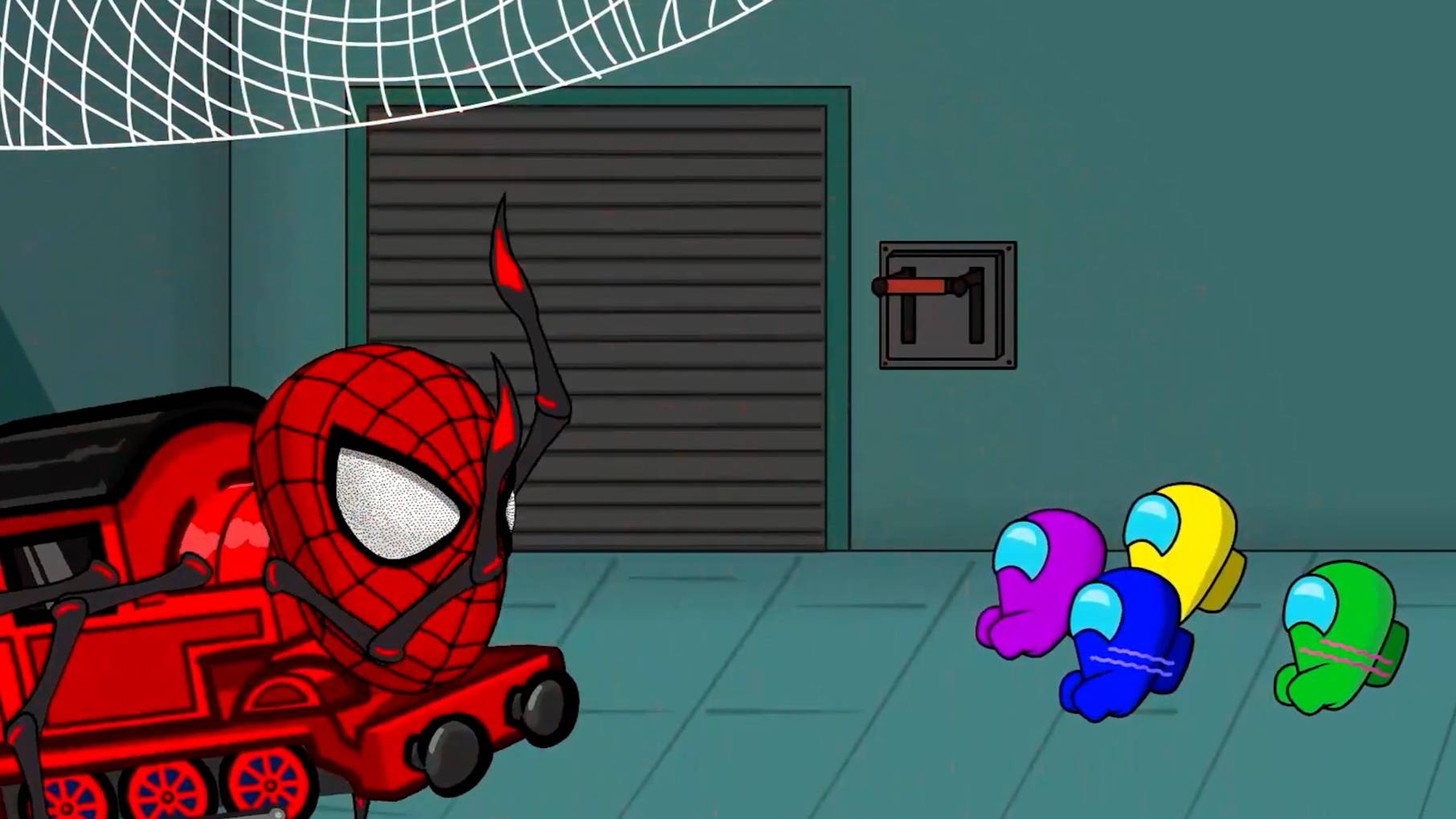 АМОНГ АС ПРОТИВ ЧЕЛОВЕКА ПАУКА смотреть онлайн