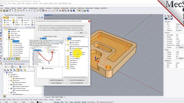 RhinoCAM 2020 Automatic Feature Machining (AFM) Quick Start смотреть онлайн