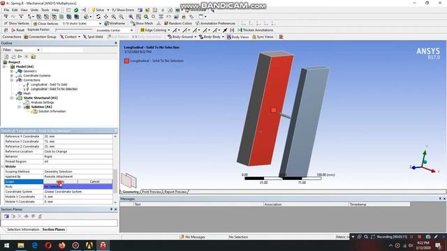 Tutorial Menghitung Gaya Reaksi Pegas (Spring) Menggunakan Metode Komputasional Ansys смотреть онлайн