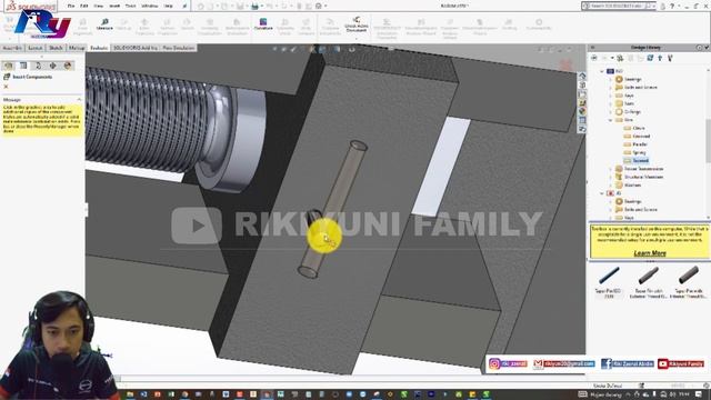 SOLIDWORKS | #9 HOW TO ASSEMBLING STANDARD PARTS BOLT & PIN | CARA MENGGABUNGKAN BAUT DAN PIN смотреть онлайн