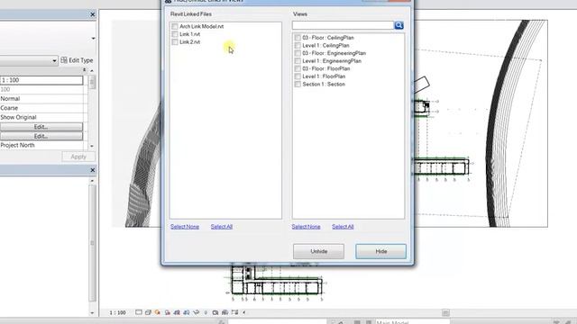 Revit : Hide/Unhide revit links in multiple views смотреть онлайн