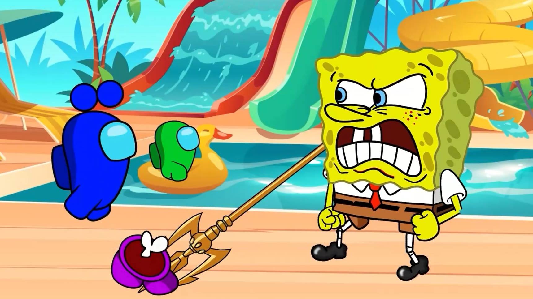 АМОНГ АС ПРОТИВ СПАНЧ БОБА смотреть онлайн