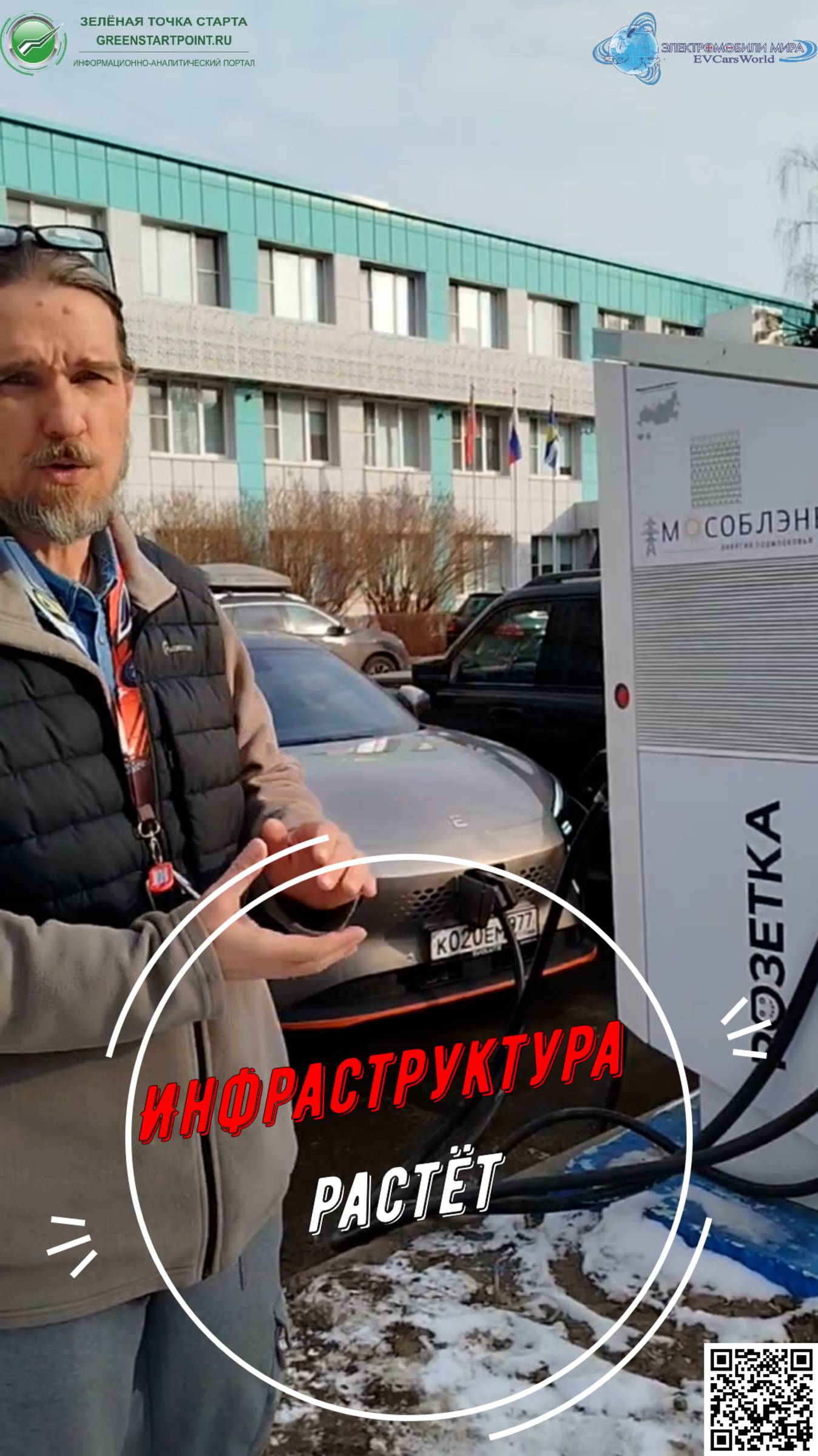 Зарядные станции там где они нужны - Александр Серёженкин на Evolute i-Sky в Истре смотреть онлайн