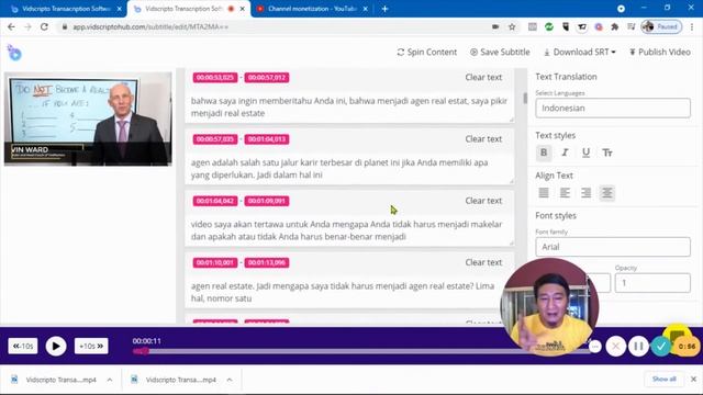 VidScripto Software Video Editor Untuk Transkip & Terjemahkan Bahasa Apapun ke Youtube смотреть онлайн
