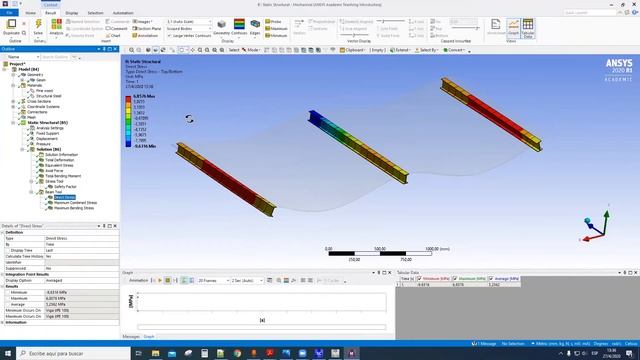 SHELL & BEAM - MÉTODO 1 - Análisis Estructural Elástico Lineal - ANSYS 2020 R1 - [3/5] смотреть онлайн