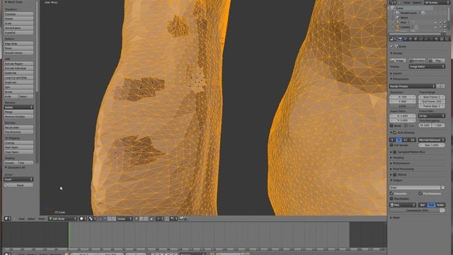 Blender Cleanup method Non-Maniford remove loose verts смотреть онлайн