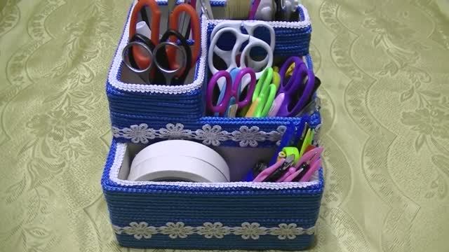 Переделка 6 ти ненужных коробок и веревки в органайзер для инструментов. смотреть онлайн