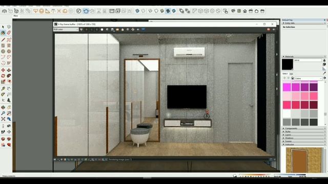 How to create Mirror in Sketchup Vray | tutorial for Beginners смотреть онлайн