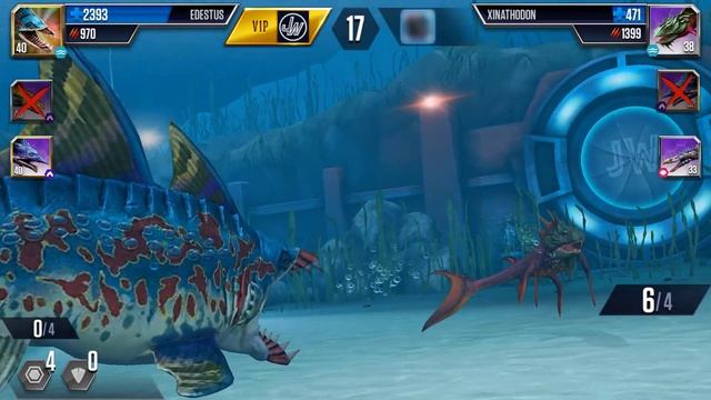 NEW HYBRID HYNECOPRION MAX LEVEL 40 VS MEGALODON  | AQUATIC BATTLE || JURASSIC WORLD THE GAME