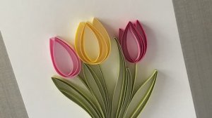 Открытка Маме к 8 марта! Контурный квиллинг! Поделки своими руками!