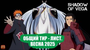 ОБЩИЙ ТИР ЛИСТ ШИНОБИ. ВЕСНА 2025. Тени Пика | Конфликт хидзюцу