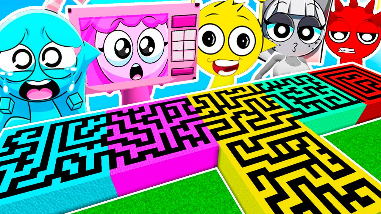 СПРУНКИ ПОТЕРЯЛИСЬ в ОГРОМНЫХ ЛАБИРИНТАХ в МАЙНКРАФТ! смотреть онлайн