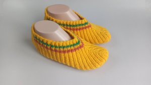 Следки на двух спицах без шва